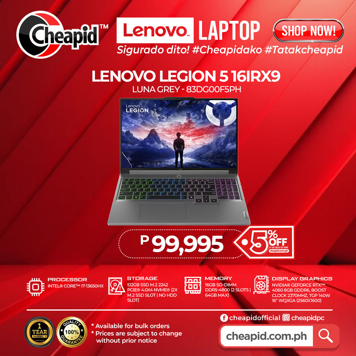 LENOVO LEGION 5 16IRX9