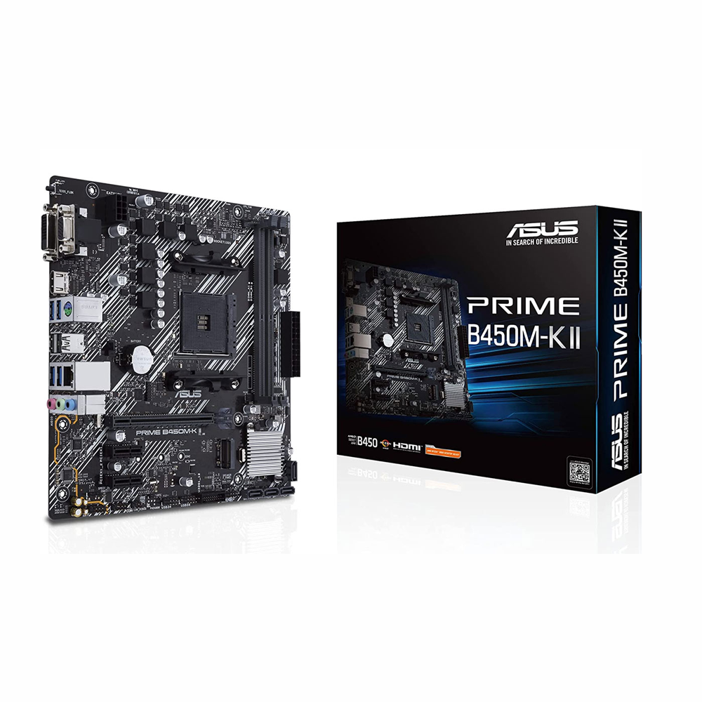 Asus Prime B450M-K II Socket AM4 DDR4 Motherboard