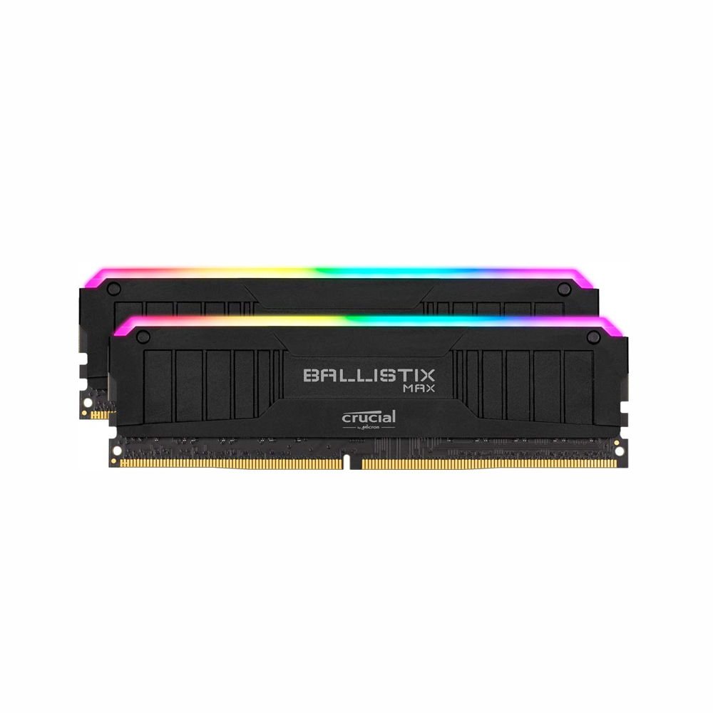 Crucial Ballistix Max RGB 16GB Kit (2x8GB) DDR4 4000MHz CL18 Desktop Gaming Memory - Black (BLM2K8G40C18U4BL)