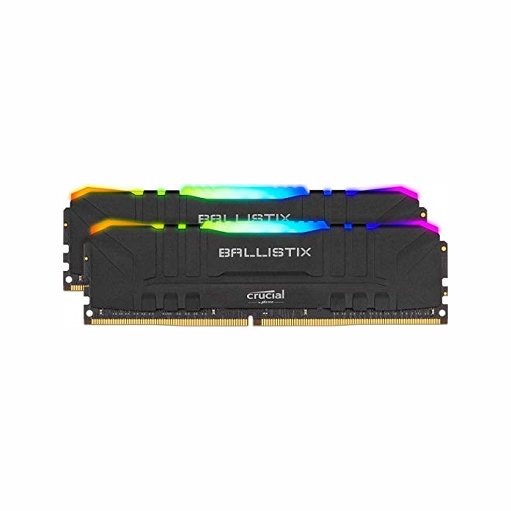 Crucial Ballistix RGB 32GB Kit (2x16GB) DDR4-3200MHz Desktop Gaming Memory - Black (BL2K16G32C16U4BL)
