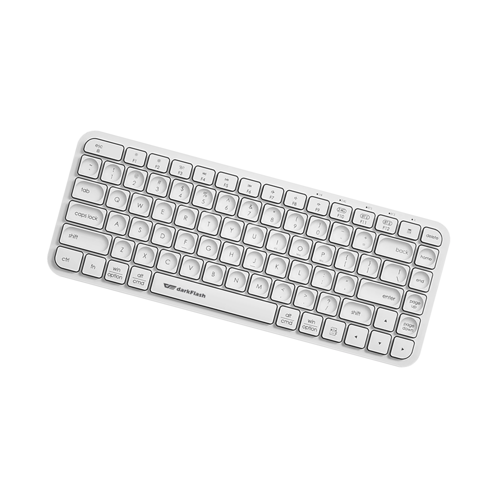darkFlash V200 White BT 2.4G Wireless Membrane Keyboard