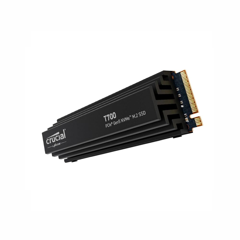 Crucial T700 1TB PCIe Gen5 NVMe M.2 Solid State Drive with Heatsink (CT1000T700SSD5)