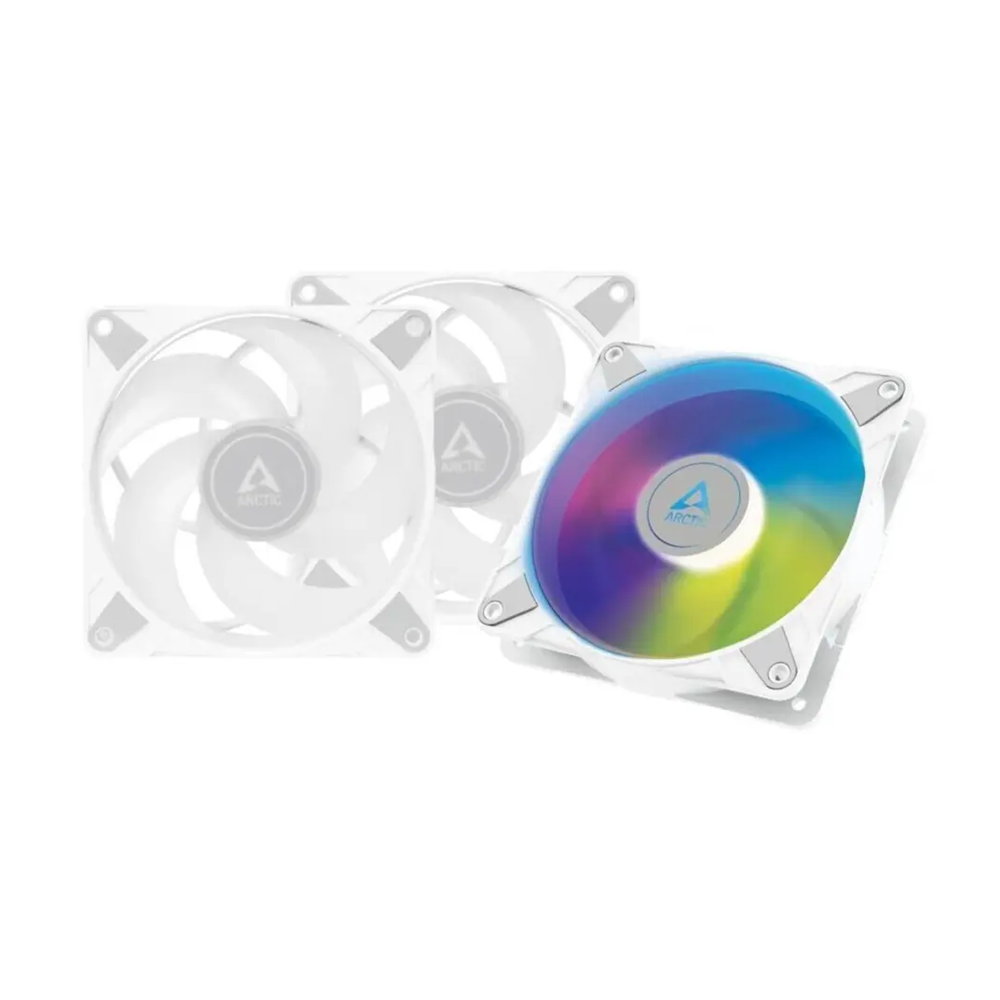 Arctic P12 PWM PST A-RGB White 3Pack - Semi-passive 120 mm Case Fan with digital A-RGB (ACFAN00258A)