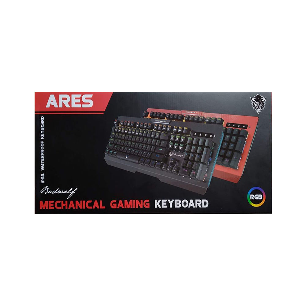 Badwolf Ares Black IP68 RGB Mechanical USB Keyboard