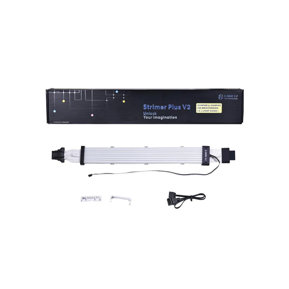 Lian Li Strimer Plus V2 12VHPWR 16-8 Addressable RGB Extension Cables (PW16-8PV2)