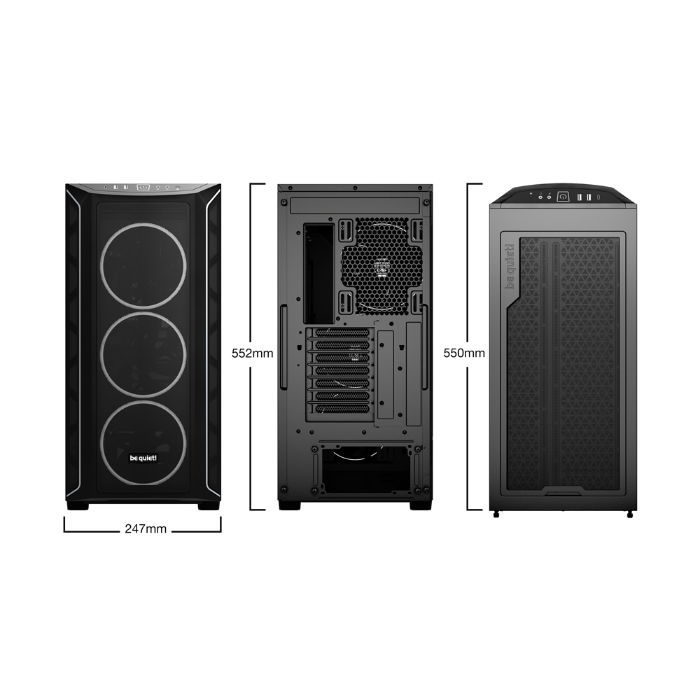 Be Quiet! Shadow Base 800 FX Black  Airflow Optimized Mid Tower Mid-Tower Casing (BGW63)