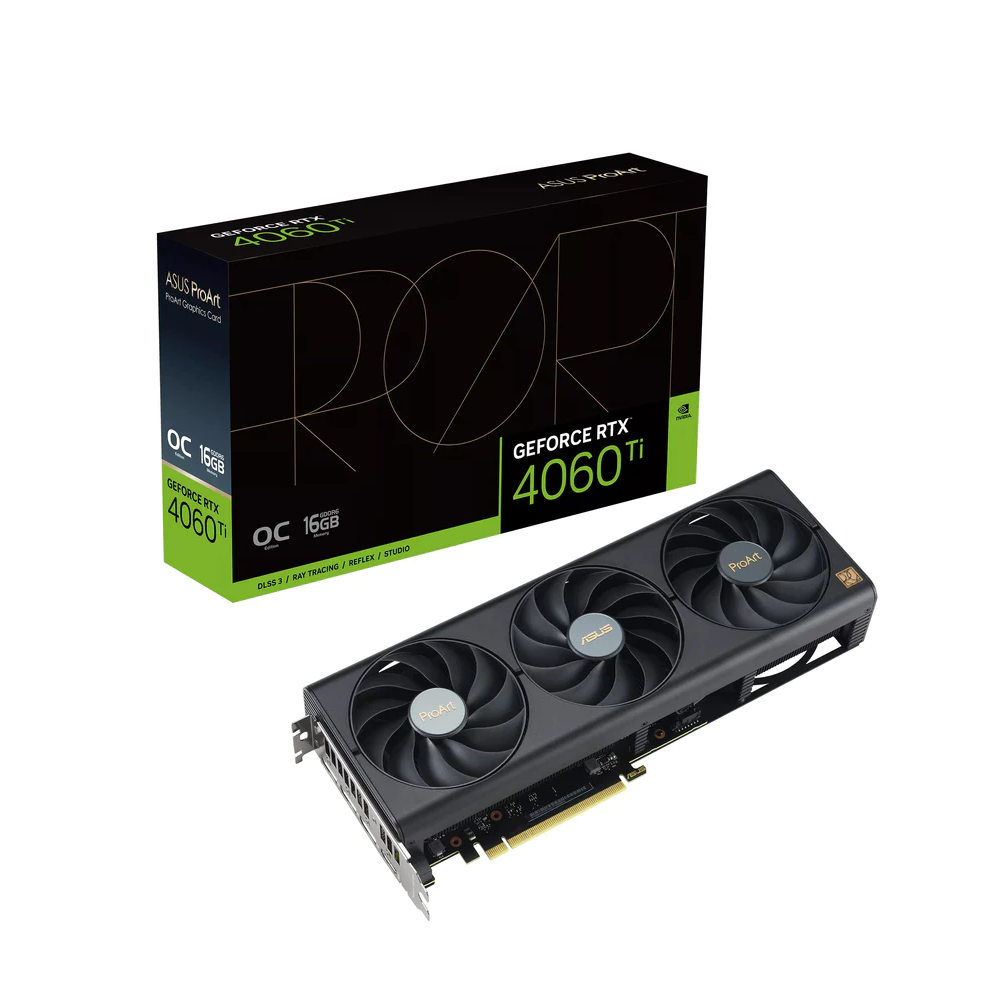 Asus ProArt GeForce RTX 4060 Ti OC Edition 16GB GDDR6 128bit Video Card (PROART-RTX4060TI-O16G)