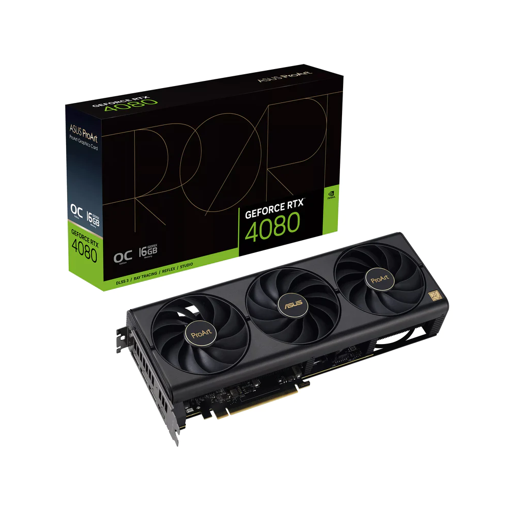 Asus ProArt GeForce RTX 4080 OC Edition 16GB GDDR6X 256bit Video Card (PROART-RTX4080-O16G)