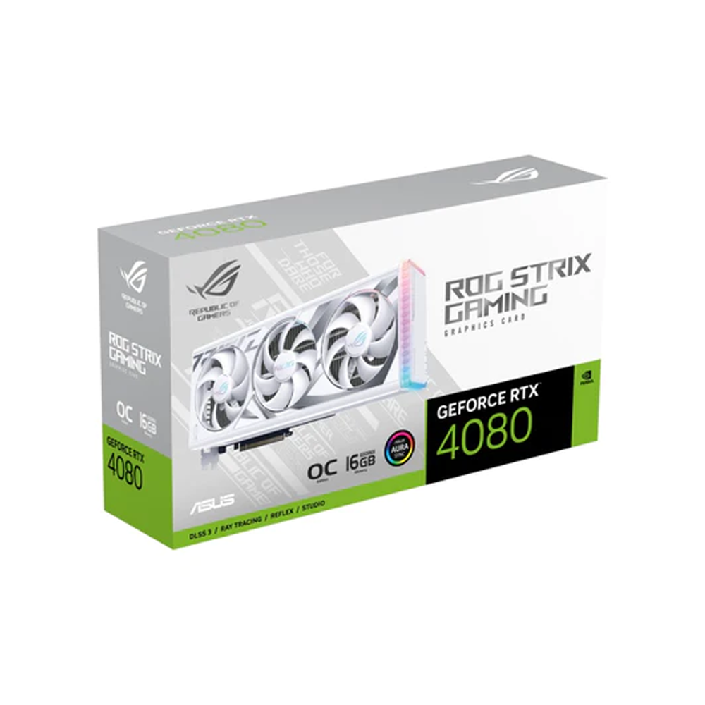 Asus ROG Strix GeForce RTX 4080 White OC Edition 16GB GDDR6X 256bit Video Card (ROG-STRIX-RTX4080-O16G-WHITE)