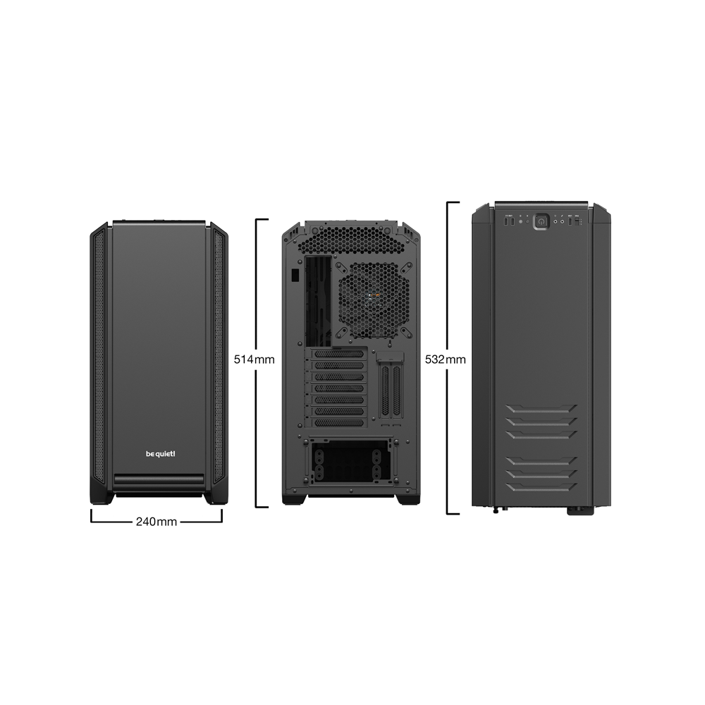 Be Quiet! Silent Base 601 Window Black Tempered Glass Mid Tower Casing (BGW26)