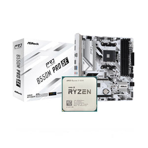 AMD RYZEN 5 4500 + Asrock B550M Pro SE White AM4 DDR4 Bundle