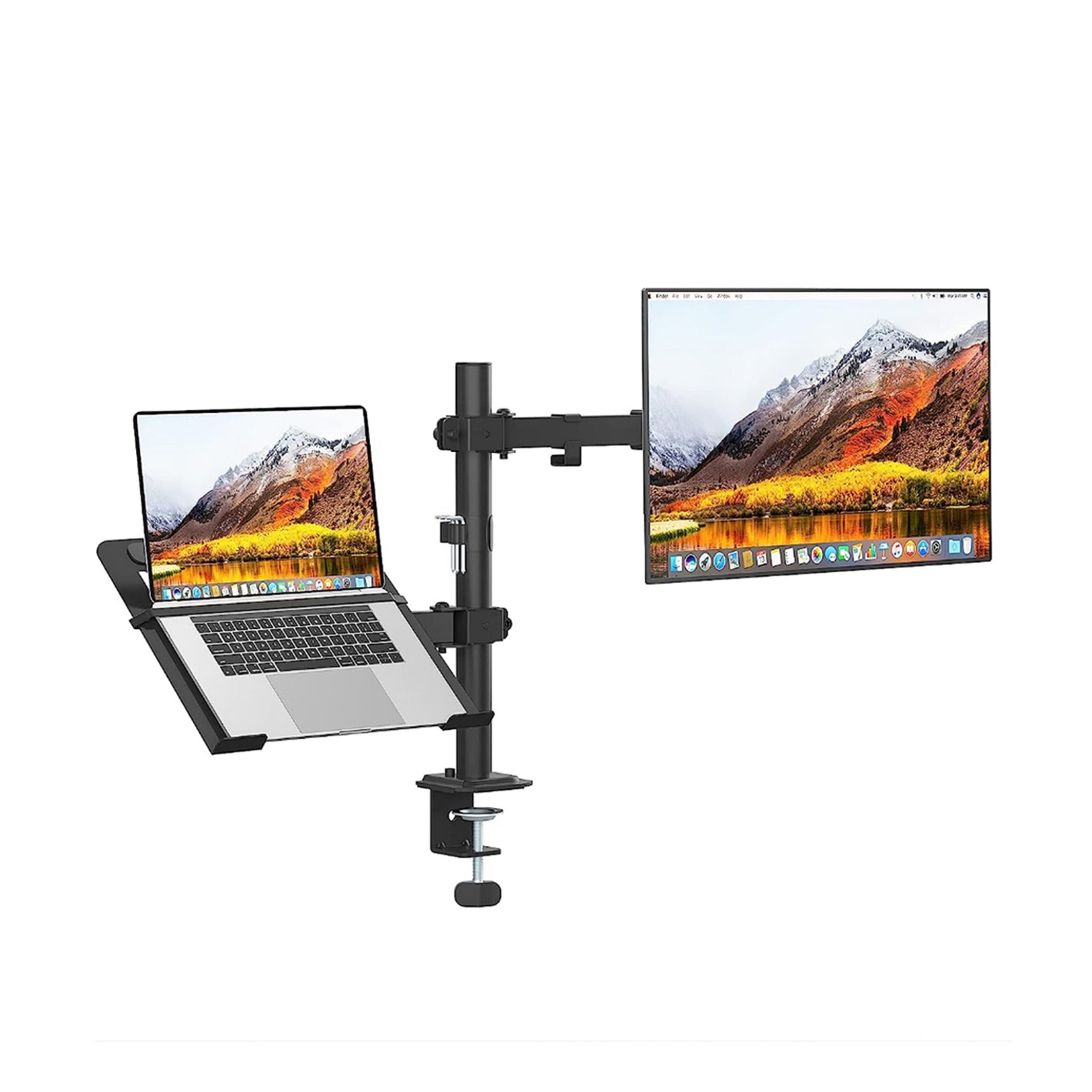 Inplay KMT-4 Black Monitor with Laptop Tray Stand Mount