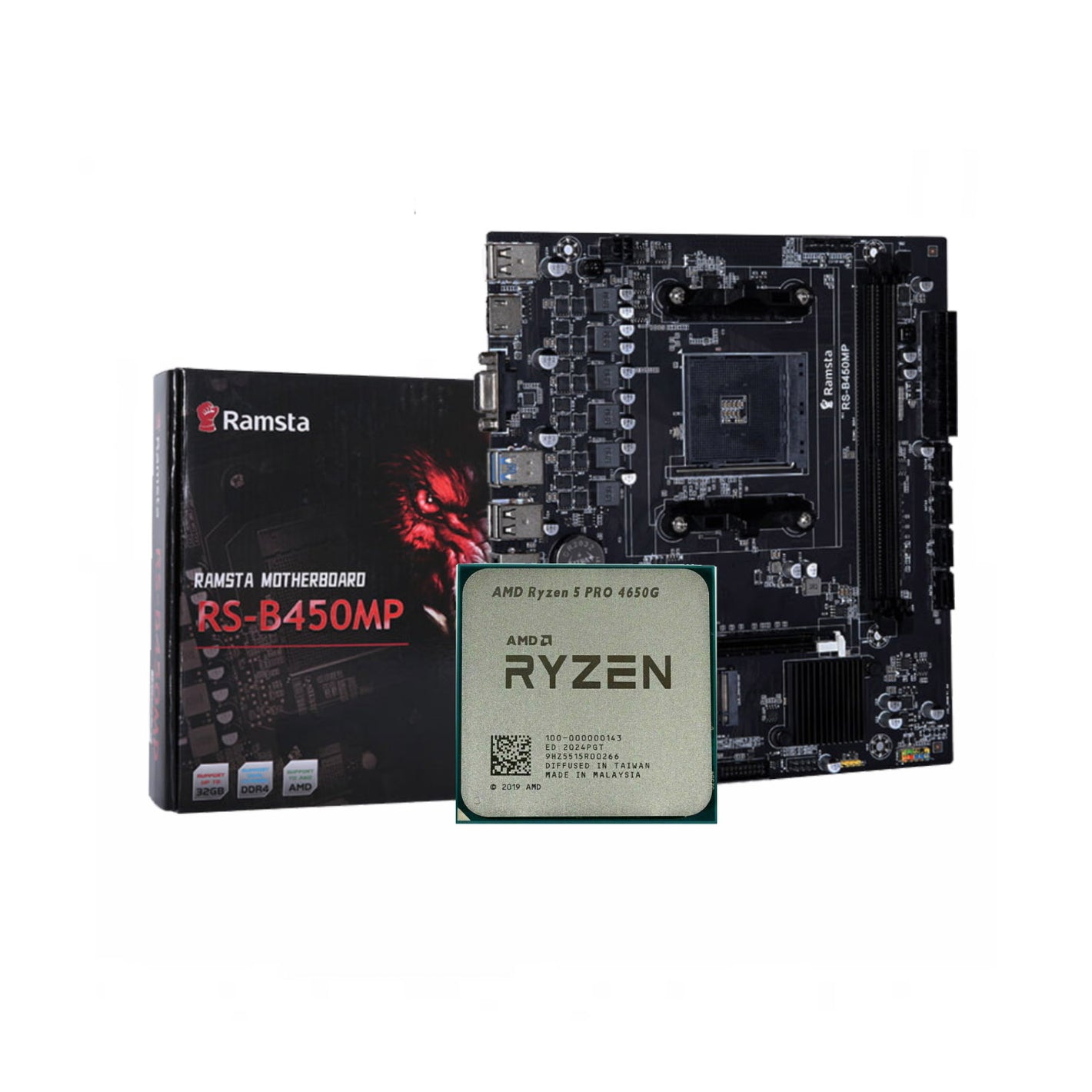 AMD RYZEN 5 4650G + RAMSTA RS-B450MP AM4 DDR4 (Bundle)