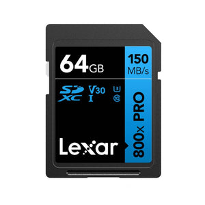 Lexar Blue Series High Performance 800x SDHC/SDXC UHS-I 64GB Memory Card (LSD0800064G-BNNNG)