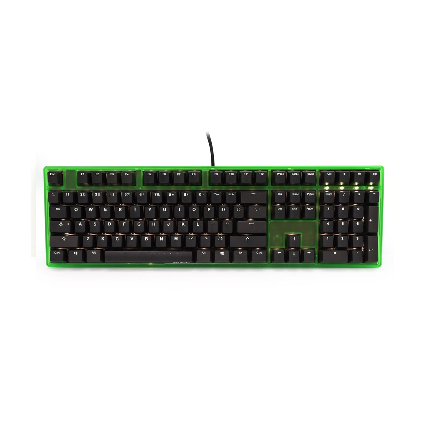 Ducky One White LED Green Case Cherry MX Blue USB Keyboard (DKON1508S-CUSADAGW2)