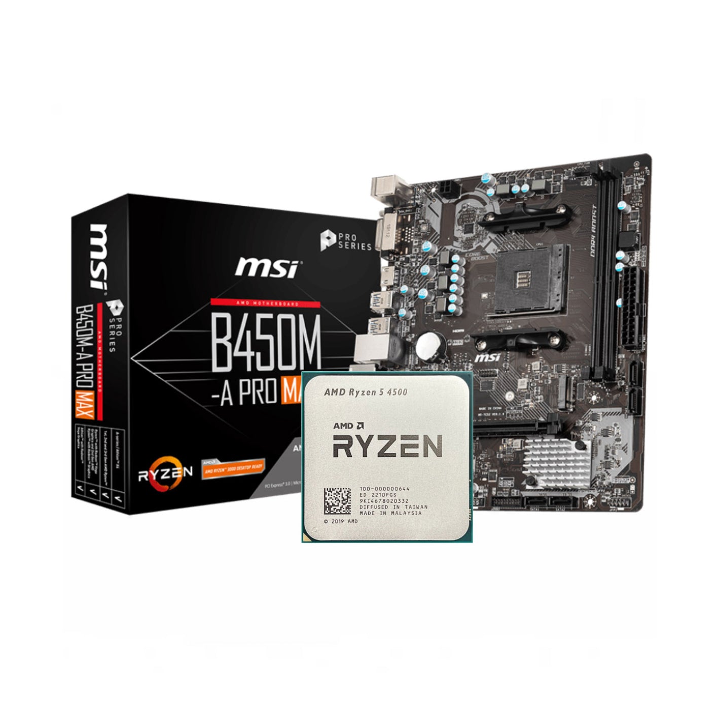 AMD Ryzen 5 4500 + MSI B450M-A Pro MAX AM4 DDR4 (Bundle)