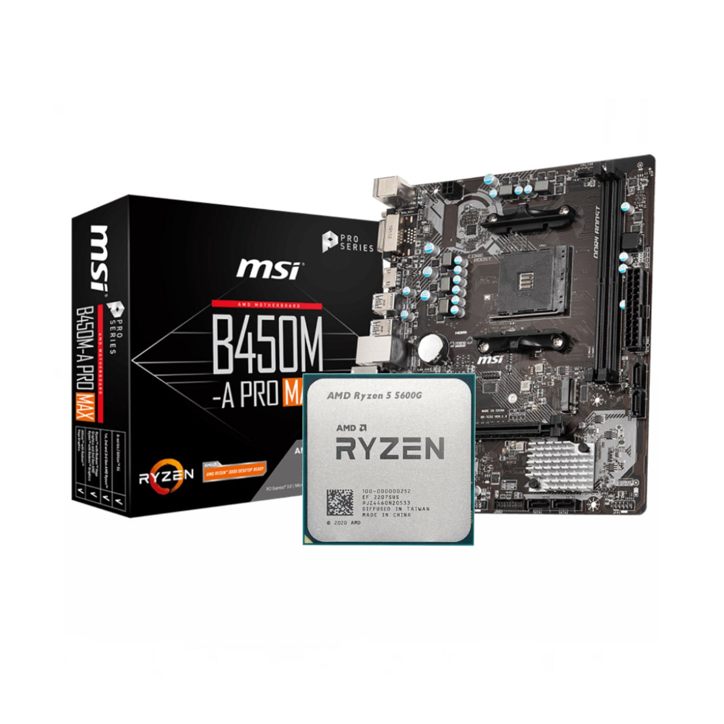 AMD Ryzen 5 5600G + MSI B450M-A Pro MAX AM4 DDR4 (Bundle)