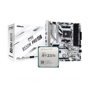 AMD RYZEN 5 5600G + Asrock B550M Pro SE White AM4 DDR4 Bundle