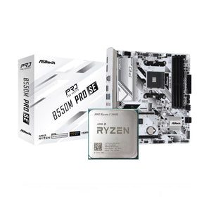 AMD RYZEN 5 3400G + Asrock B550M Pro SE White AM4 DDR4 (Bundle)