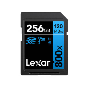 Lexar Blue Series High Performance 800x SDHC/SDXC UHS-I 256GB Memory Card (LSD0800256G-BNNNG)