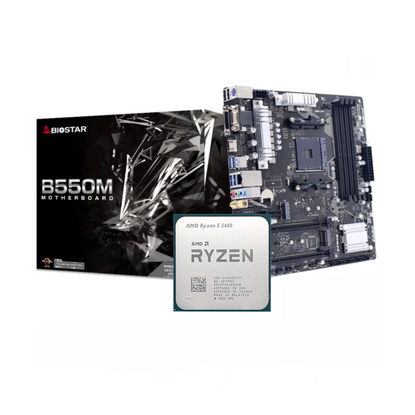 AMD Ryzen 5 5600 + Biostar B550MHP DDR4 AM4 Bundle