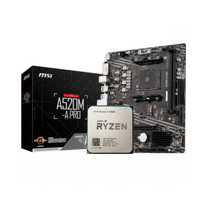 AMD Ryzen 5 2400G + MSI A520M-A Pro AM4 DDR4 Bundle