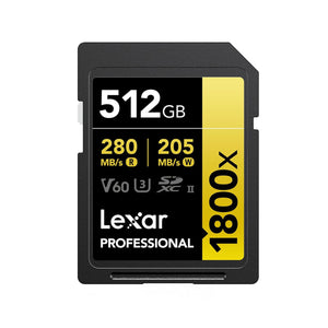 Lexar Professional 1800x 512GB Memory Card (LSD1800512G-BNNNG)