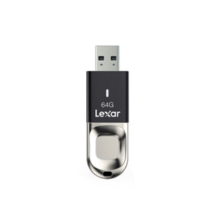 Lexar JumpDrive Fingerprint F35 64GB USB 3.0 Flash Drive (LJDF35-64GBBK)