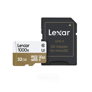 Lexar Professional 1000x mSDHC/SDXC UHS-II with Adapter 32GB Memory Card (LSDMI32GCB1000A)