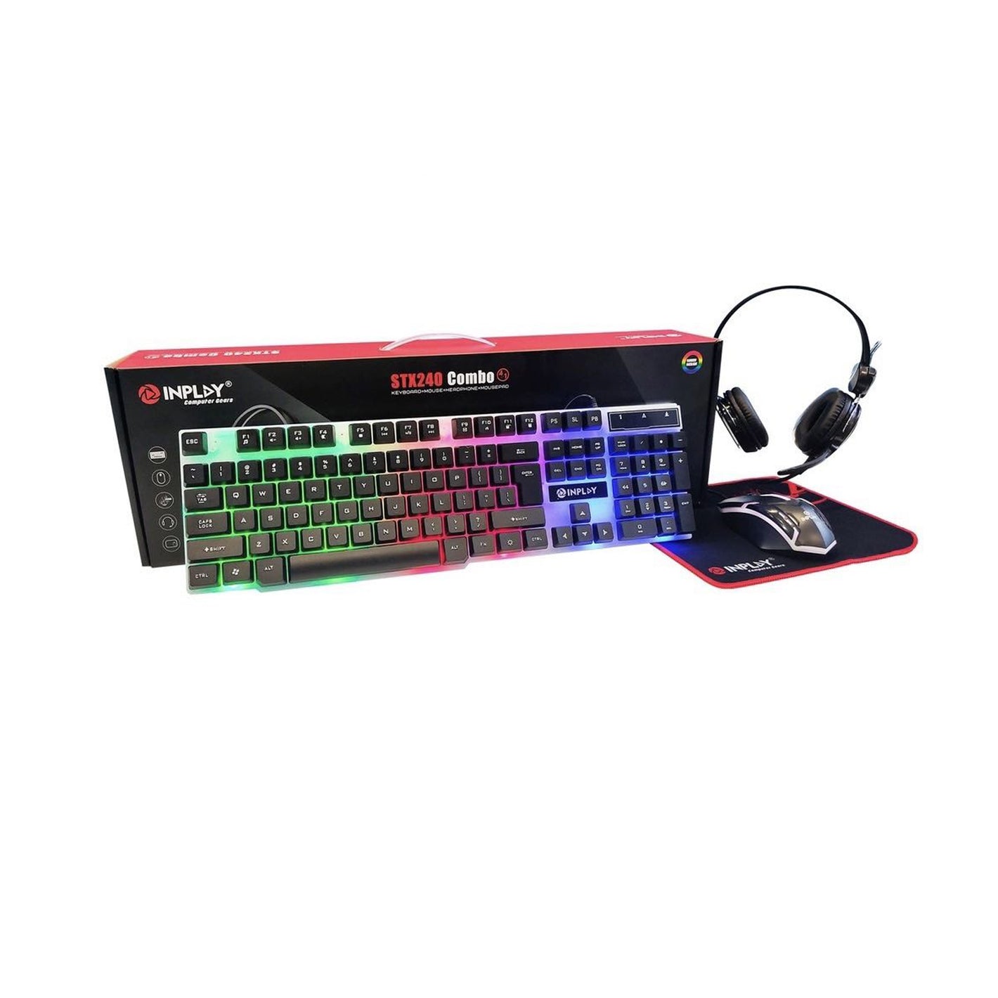 Inplay STX240+ 4-in-1 Black USB Combo