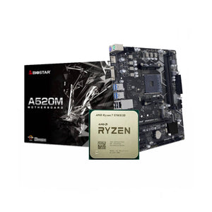 AMD Ryzen 7 5700X3D + BIOSTAR A520 MS AM4 DDR4 (Bundle)