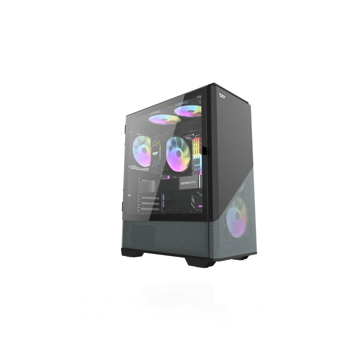 darkFlash DLC31 Mini Glass Side Panel Grey Micro ATX Casing