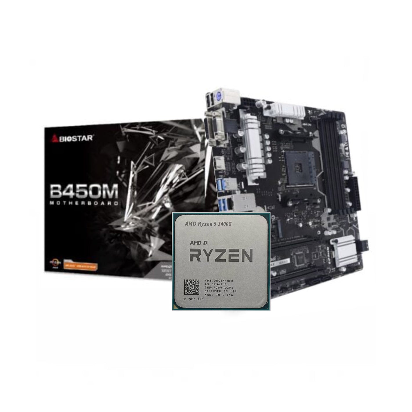 AMD Ryzen 5 3400G + BIOSTAR B450 MHP AM4 DDR4 (Bundle)