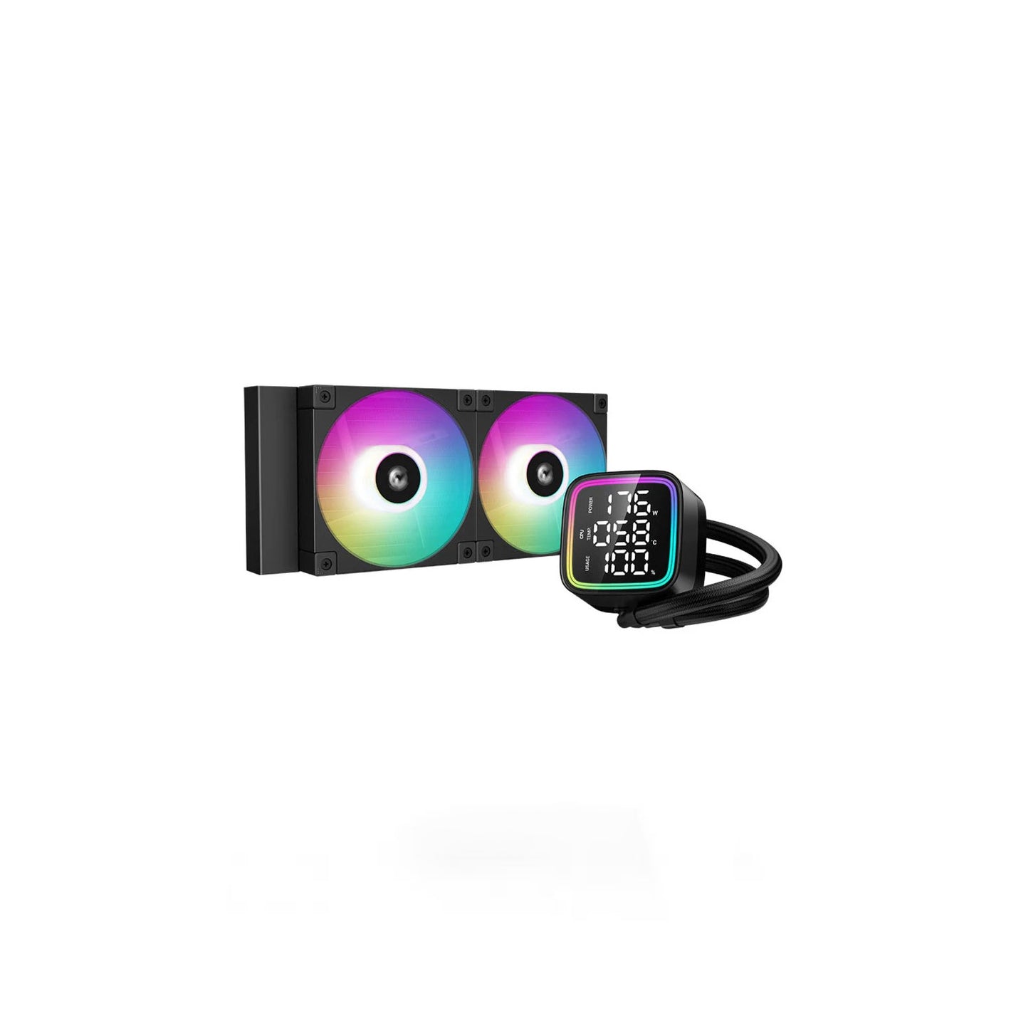 Deepcool LD240 Screen Display Black Liquid CPU Cooler (R-LD240-BKMSN-G-1)