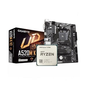 AMD Ryzen 7 5700G + GIGABYTE A520M-K V2 AM4 DDR4 (Bundle)