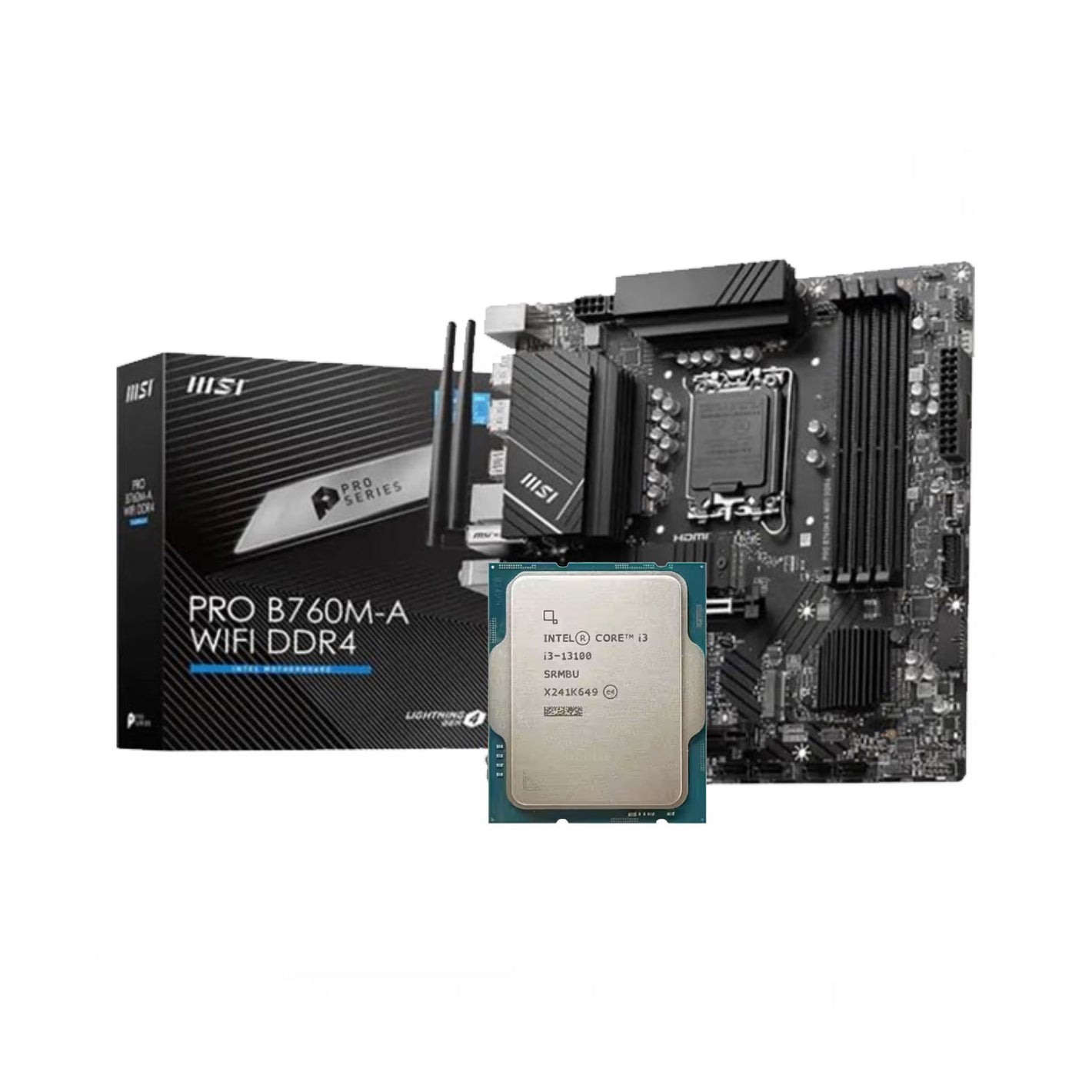 Intel Core i3-13100 + MSI PRO B760M-A WIFI DDR4 (Bundle)