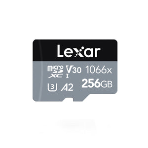 Lexar Professional 1066x mSDHC/SDXC UHS-I SILVER Series with Adapter 256GB Memory Card (LMS1066256G-BNANG)