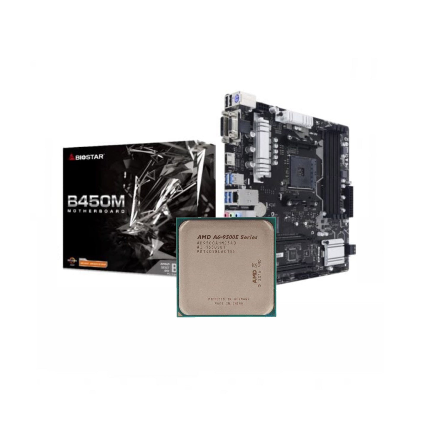 AMD A6-9500E + Biostar B450 MHP AM4 DDR4 Bundle