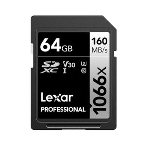 Lexar Professional 1066x SDXC UHS-I 64GB Memory Card (LSD1066064G-BNNNG)