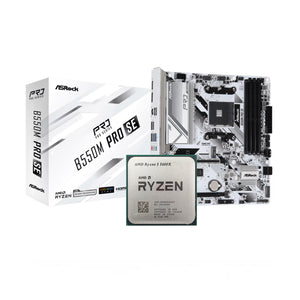 AMD RYZEN 5 5600X + Asrock B550M Pro SE White AM4 DDR4 (Bundle)