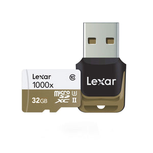 Lexar Professional 1000x mSDHC/SDXC UHS-II with Reader 32GB Memory Card (LSDMI32GCBAP1000R)