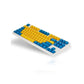 Leopold FC750R Yellow /Blue (White Case) - Cherry MX Clear, TKL (87 Keys) (FC750RW/EYBPD(W))