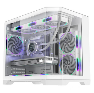 Coolman Spectra Tempered Glass M-ATX White Casing