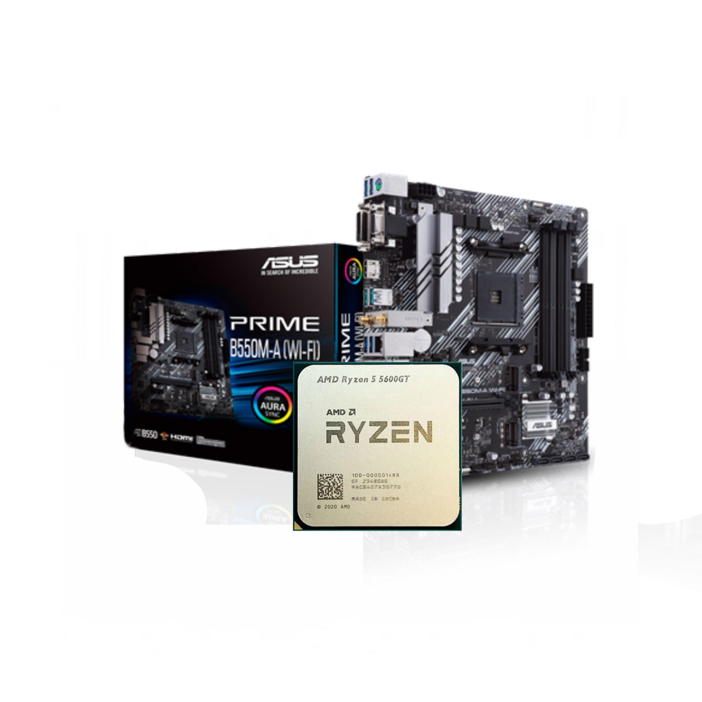 AMD Ryzen 5 5600GT + Asus Prime B550M-A Wi-Fi DDR4 AM4 Bundle