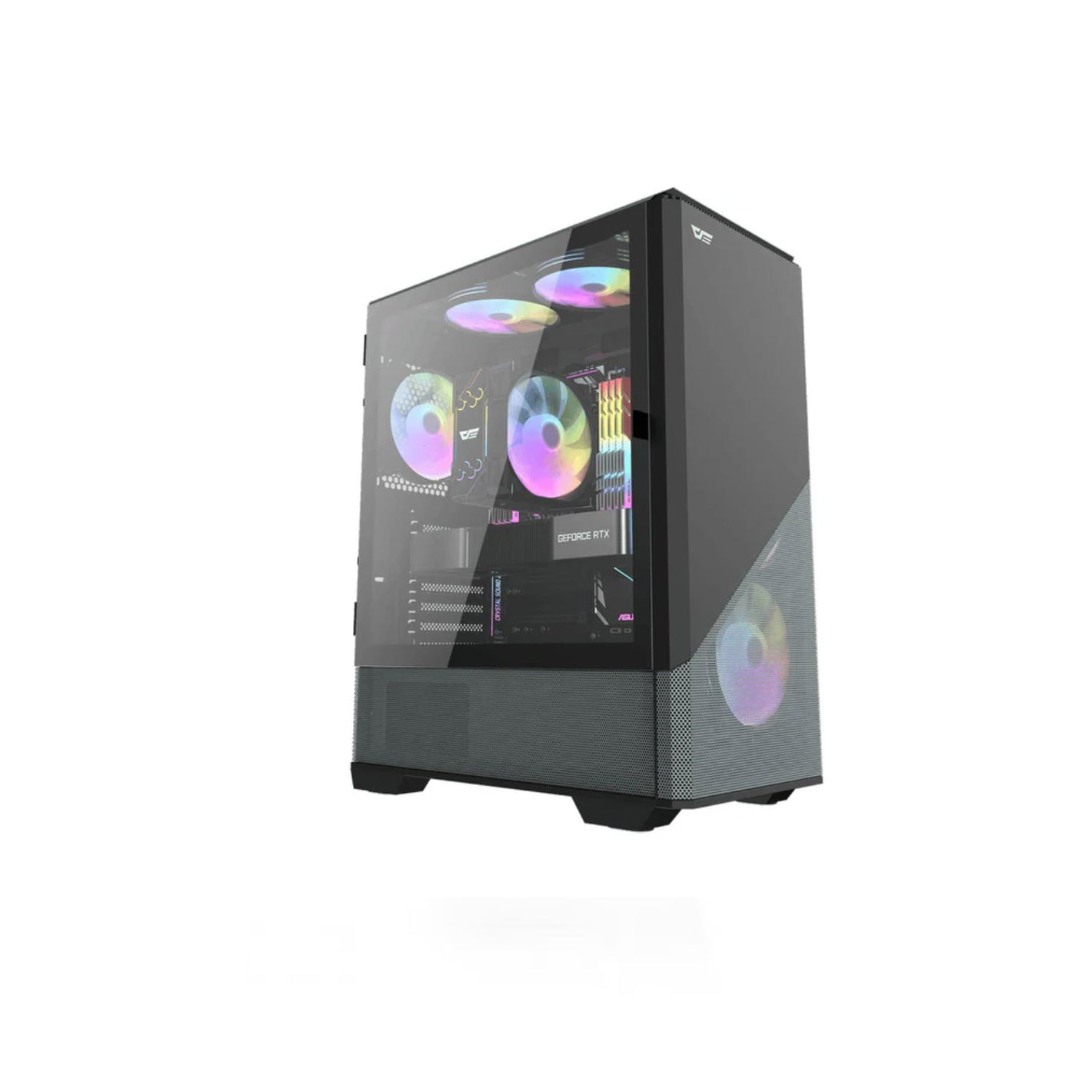 darkFlash DLC31 Grey Mesh Tempered Glass Side ATX Casing