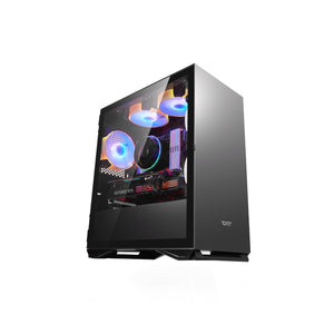 darkFlash DLM22 Hinge-Connected Side Panel Black Micro ATX Casing