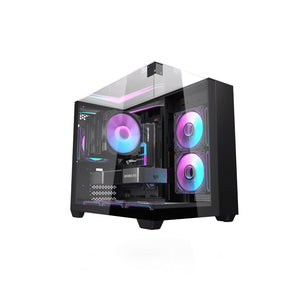 darkFlash TH285M Three Side Glass Black Micro ATX Casing