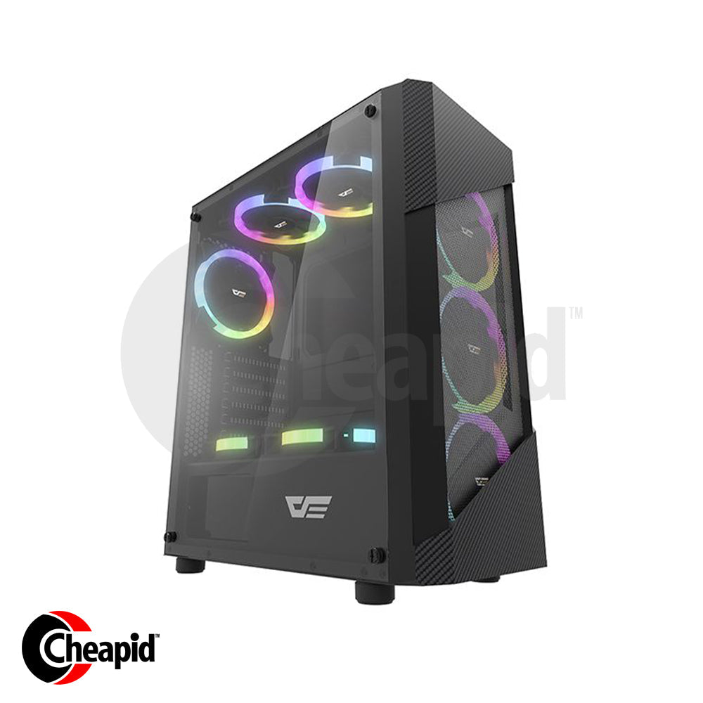 darkFlash Pollux Tempered Glass ATX Black Casing