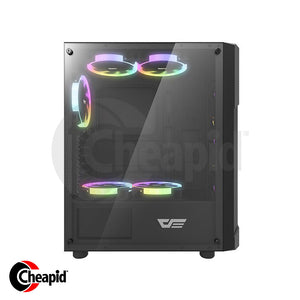 darkFlash Pollux Tempered Glass ATX Black Casing